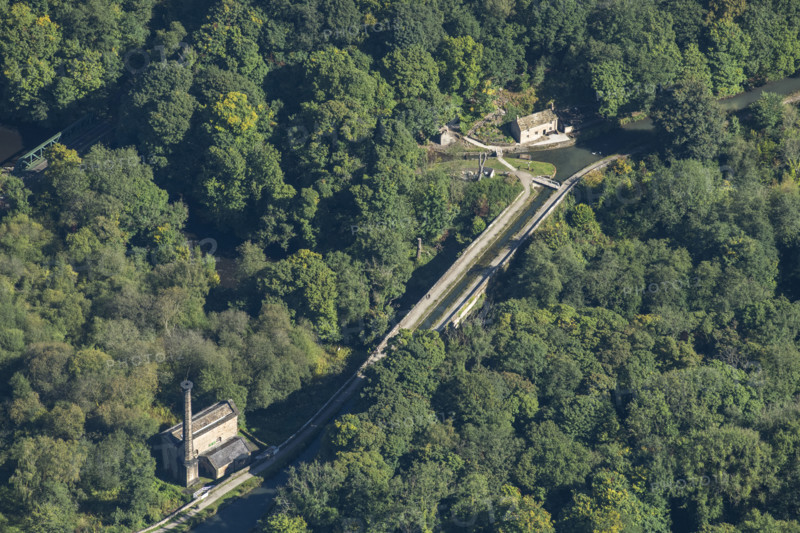 Cromford Canal engine house, aqueduct and canal lengthman's cottage, Derbyshire, 2024. Creator: Robyn Andrews.