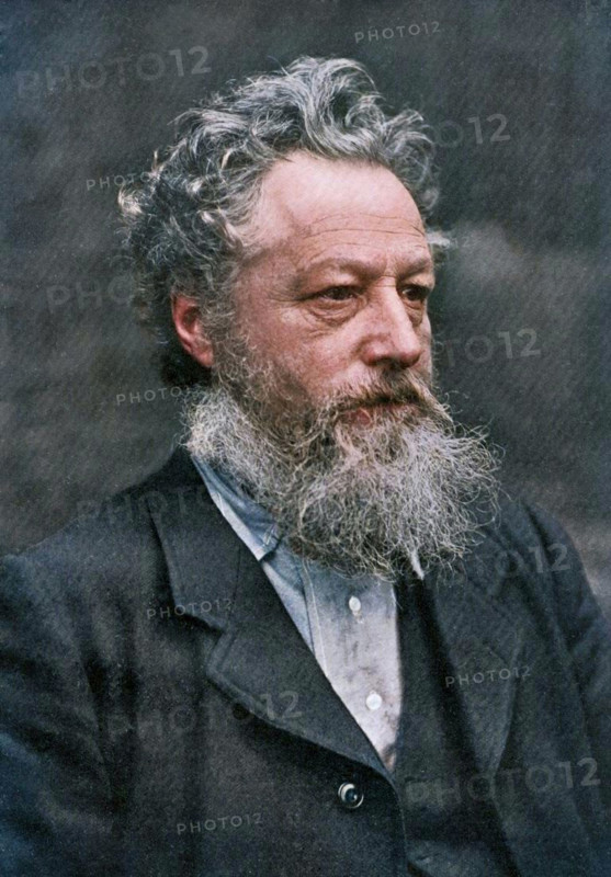 William Morris, English artist, writer, socialist activist and pioneer of eco-socialism, (1911). Creator: Emery Walker.