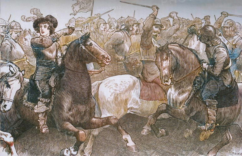 'Prince Rupert at Edgehill', 23 October 1642, (c1880). Creator: Unknown.