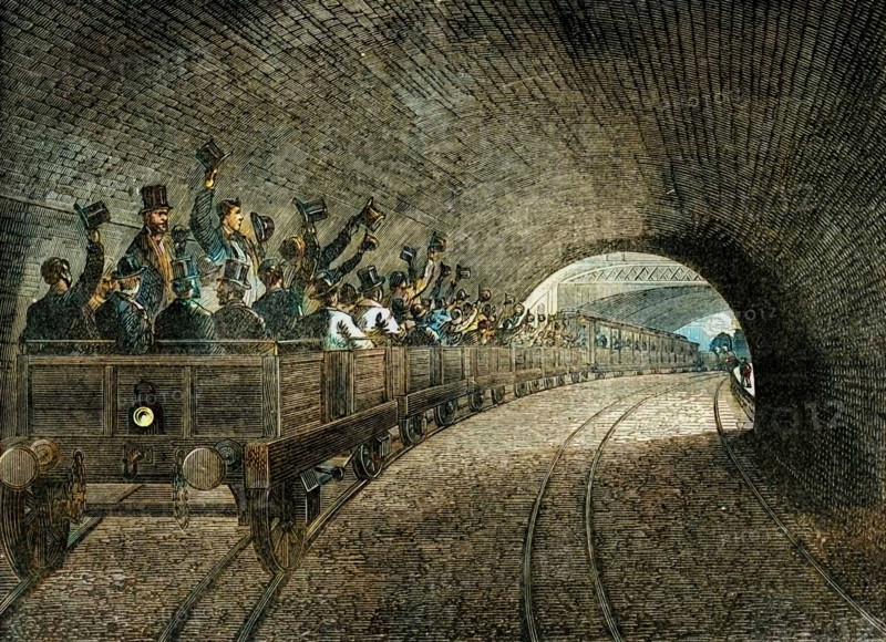 'Trial Trip on the Underground Railway, 1863', (c1876). Creator: Unknown.