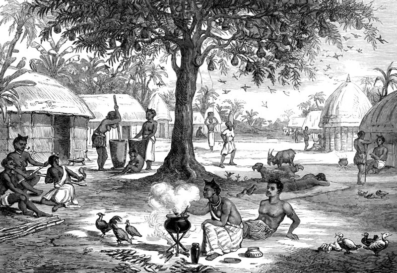 An Ashantee village, 1873. Creator: Unknown.