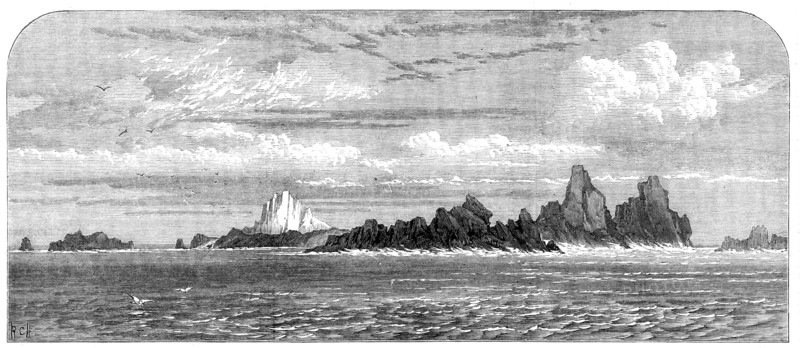 The Voyage of H.M.S. Challenger: St. Paul's Rocks, from the east, 1873. Creator: RCH.