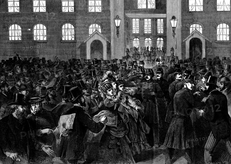 The entrance to the French National Assembly on November 5, 1873. Creator: Unknown.