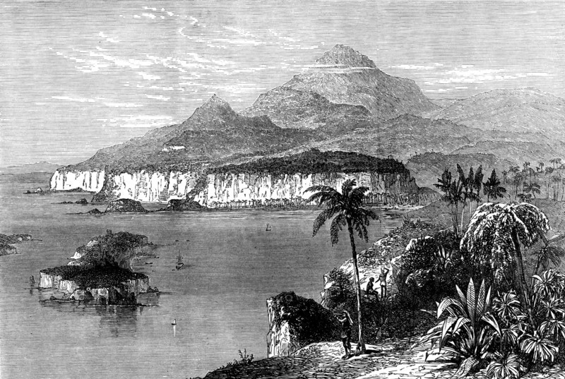 Ambas Bay and highlands of the Cameroons, west coast of Africa, 1873. Creator: Unknown.