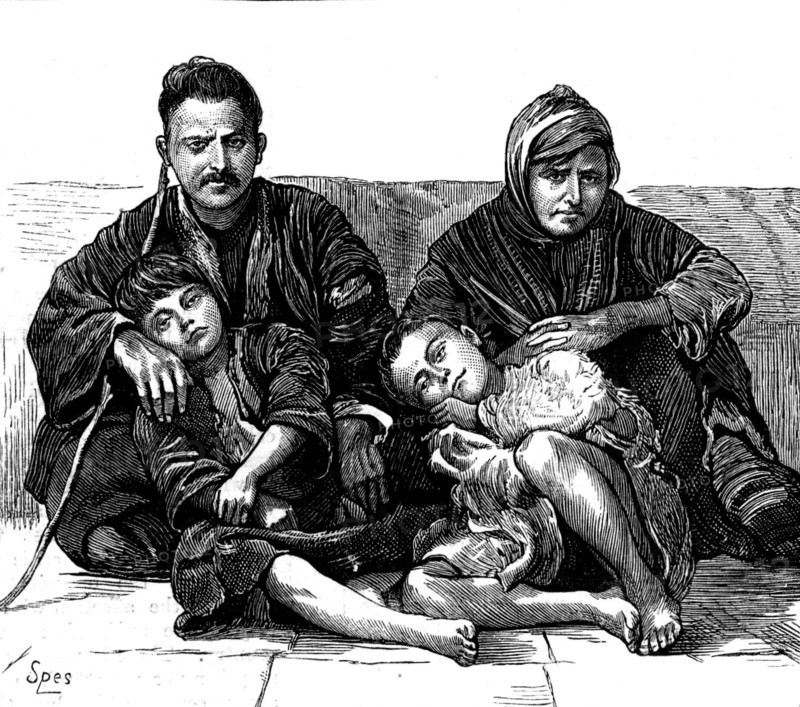 The Nations of Western Asia: Poor Kurd family, 1873.  Creator: Unknown.