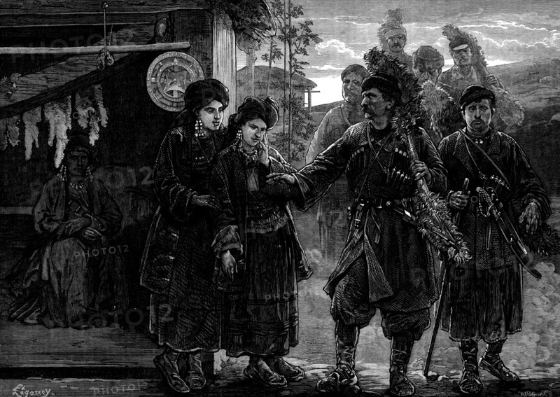 Nations of Western Asia: people of Georgia, 1873. Creator: William James Palmer.