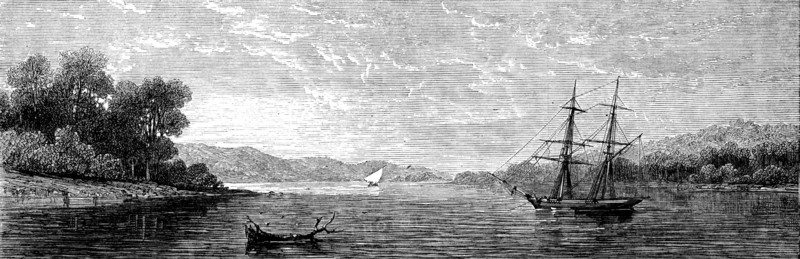 The East African Slave Trade: Rovooma River, 1873. Creator: Unknown.