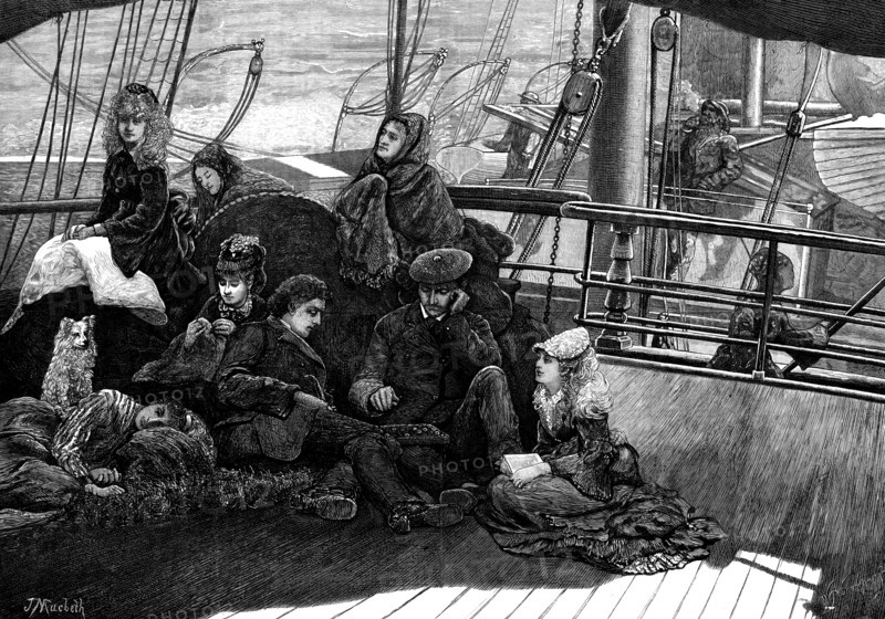 On board the Dundee steamer, 1873. Creator: William Biscombe Gardner.