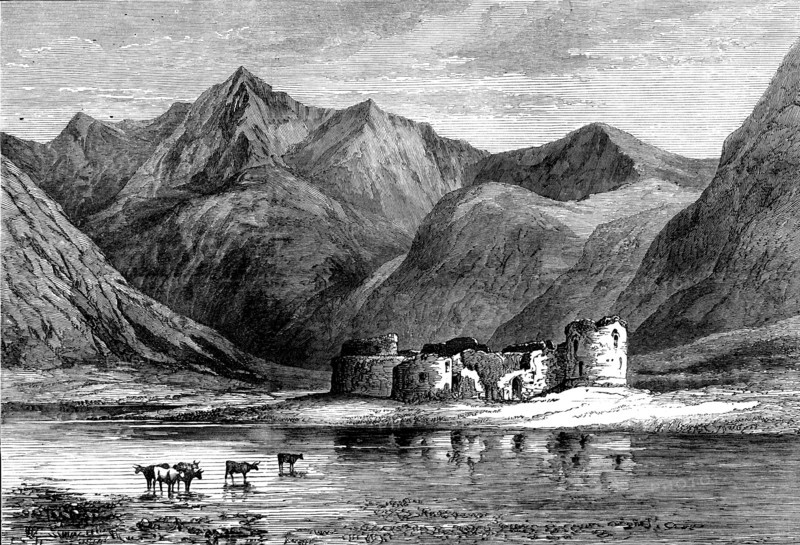 The Queen in the Highlands: ruins of Old Inverlochy Castle, 1873. Creator: Unknown.