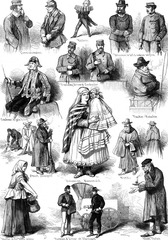 Types of Viennese life, 1873. Creator: Unknown.