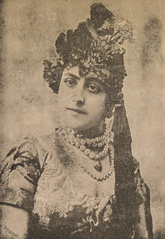 La Belle Fatma, 1887. Portrait photograph of a dancer, whose name has been referenced in newspapers of the time as, Fatma Ben-Eni or Ben-Eny. The Tunisian entertainer performed at The Royal Aquarium in London as part of the "Troupe du Concert Tunisien". She was nineteen at the time of the performance.