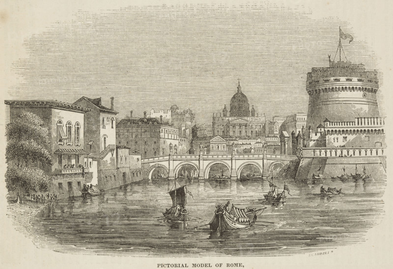 Pictorial Model of Rome, 1841. An attraction at the Surrey Zoological Gardens in south-east London. Dioramas and tableaux of foreign places and geographical features were popular in the 19th century.