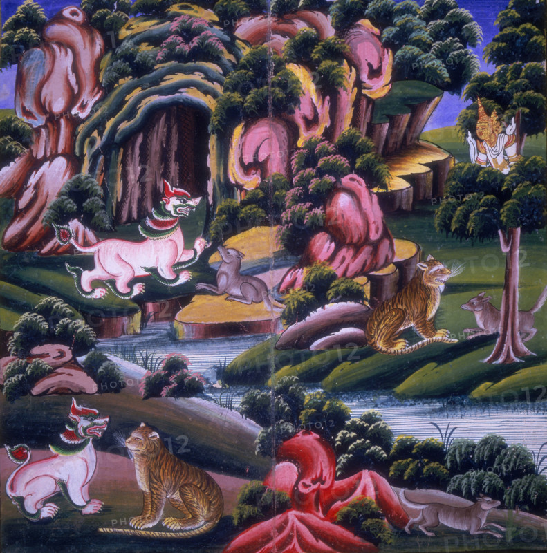 Episodes from the life of Buddha, Jataka tales, mid-19th century.