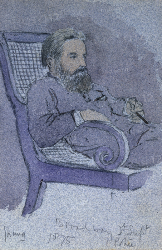 Portrait of man reclining in a chair, c1861-c1869.