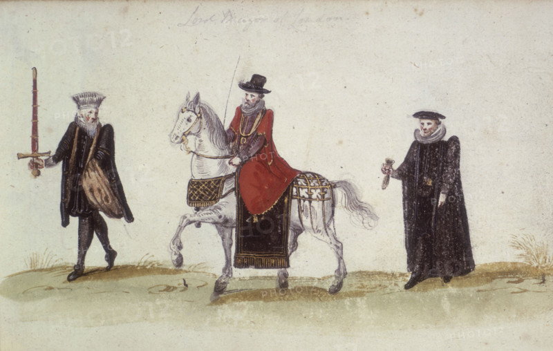 Lord Mayor on horseback, c1621. From the Album of George Holzsehuher of Nuremburg.