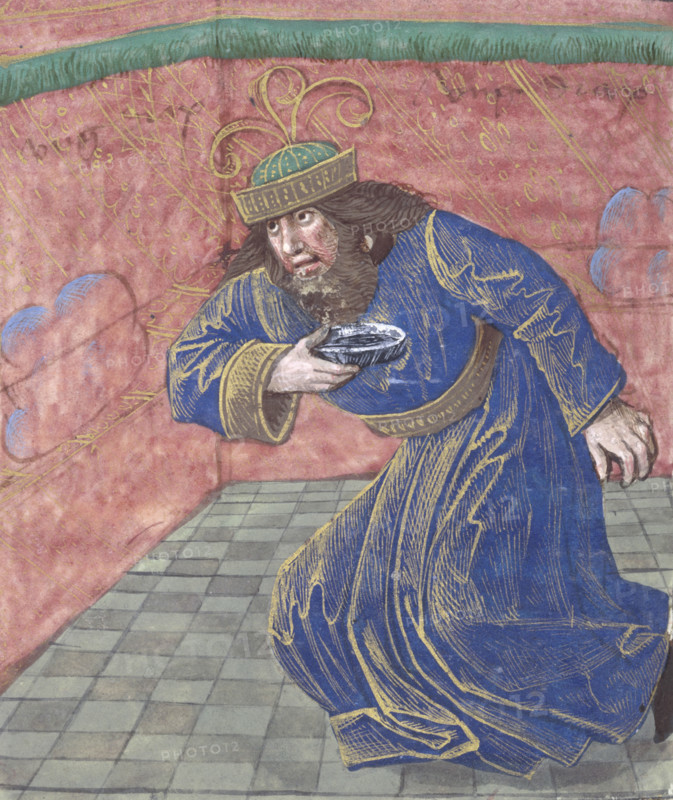 Hannibal committing suicide by drinking a cup of poison, c1470-c1483. In 218 BC Hannibal began the invasion of Rome by way of the Alps. In 182 BC he committed suicide in order to avoid capture by the Romans.