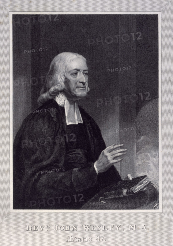 Revd. John Wesley, M.A., late 18th century? Portrait of Wesley (1703-1791), English preacher and proponent of Methodism, at the age of 87.