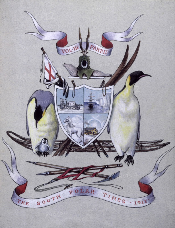 The cover of The South Polar Times, 1911. The South Polar Times was a magazine compiled for the entertainment of the members of Scott's Antarctic expedition of 1911-1912 by Apsley Cherry-Garrard, its assistant zoologist.