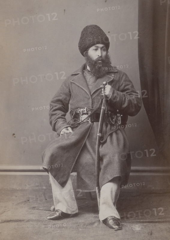 His Highness the Amir Shere Ali, c1878. Sher Ali Khan (1824-1879) succeeded to the throne of Afghanistan in 1863, and was ruler until 1866. He returned to the throne in 1869, until his death in 1879. The second Afghan War broke out during his second reign. The British wanted a permanent representative in Afghanistan. Sher Ali's offer of an Afghani conducting diplomatic business on Britain's behalf, was not enough for the British. In 1877 the Amir received a Russian delegation headed by General Stolietov. This was the last straw for the British, and war was declared.