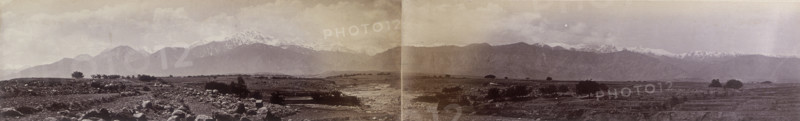 The Safed Koh mountain range, Afghanistan, 1879. A view of mountains on the Pakistan-Afghanistan border, south-east of Kabul.