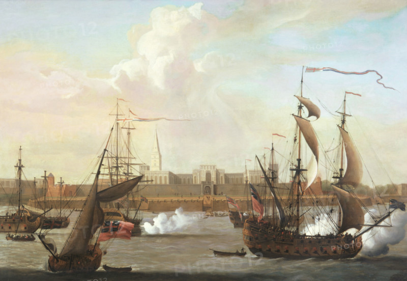 Fort William, Calcutta, India, c1731. The Nawab of Bengal granted the East India Company a trading license in 1690, the area was developed by the Company into Fort William. Calcutta became the centre of British influence in India. One of six paintings commissioned by the East India Company.