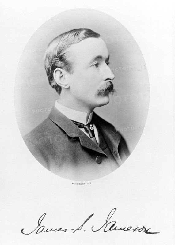 James Sligo Jameson, c1870s. Woodburytype portrait of Scottish naturalist and traveller James Sligo Jameson (1856-1888), who was a grandson of the founder of Jameson Irish Whiskey. In 1887 Jameson joined the Emin Pasha Relief Expedition as a naturalist, under the direction of Henry Morton Stanley. This was a journey into the interior of Africa. While there he was presented with the head of a killed villager, which he salted to preserve it, and had it sent to London "to be dressed and mounted" by a taxidermist. Fascinated by tales of a 'banquet of human flesh', Jameson paid for a ten-year-old enslaved girl and watched as she was murdered, butchered and eaten. He later claimed he had not believed the Africans would go through with it and that he had thought it was a joke. The event became known as the 'Jameson Affair'. The central character of Joseph Conrad's 1899 novella Heart of Darkness may have been modelled after Jameson