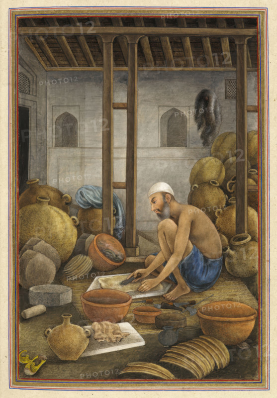 Leather bottle makers presumably members of the Chamaar Caste, 1825 . From Tashrih Al Aqvam An Account Of Origins And Occupations Of Some Of The Sects Castes And Tribes Of India.