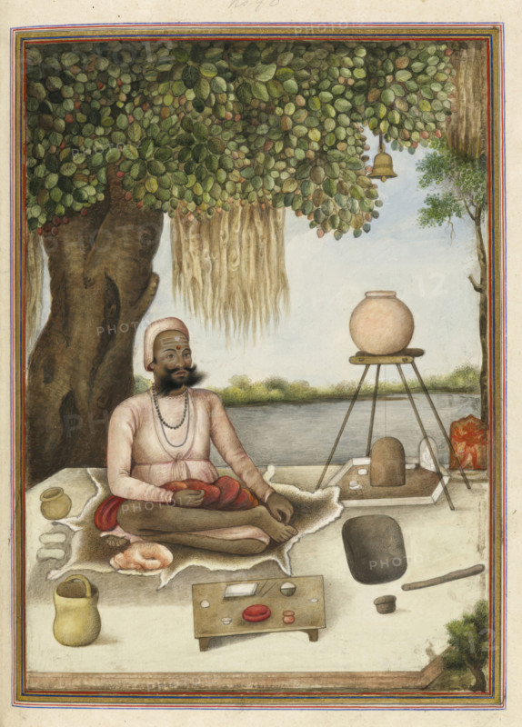 Sannyasi’ a Saiva mendicant, 1825. From Tashrih Al Aqvam An Account Of Origins And Occupations Of Some Of The Sects Castes And Tribes Of India.