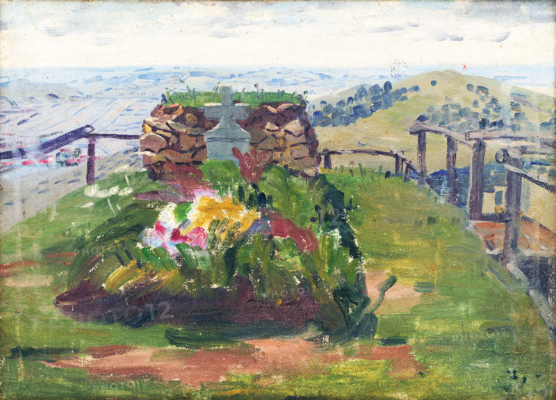 Stefánik's tomb on Bradlo Hill, 1920. Milan Rastislav Stefánik (1880-1919) was a Slovak politician, diplomat, aviator and astronomer. During World War I, he served at the same time as a general in the French Army and as Minister of War for Czechoslovakia. Stefánik was killed in a plane crash. His tomb is located at Brezová pod Bradlom in the Myjava District of western Slovakia, at the western foothills of the Little Carpathians.