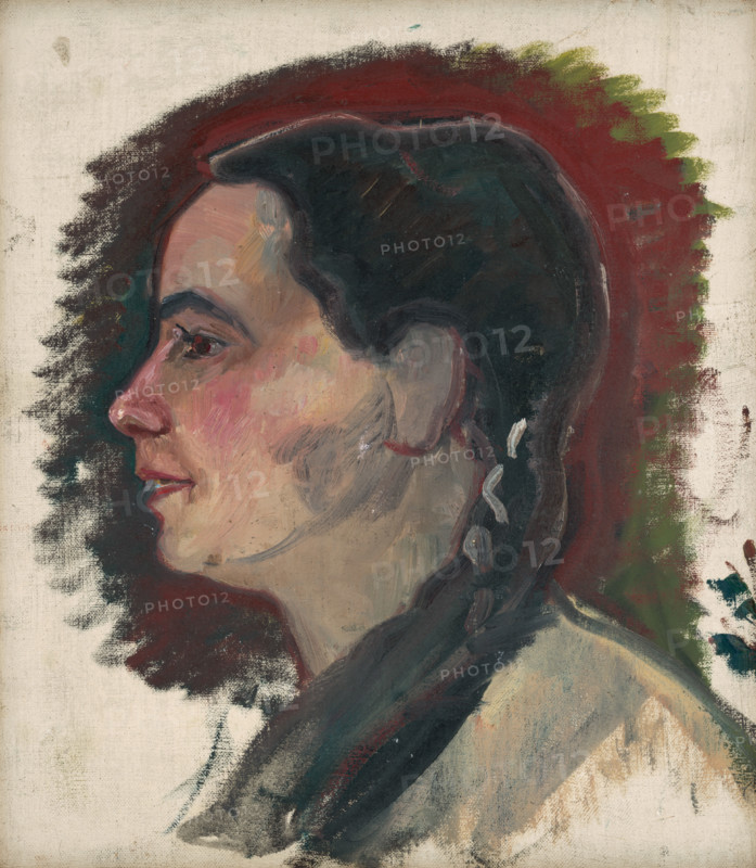 Portrait of a Young Woman with a Braid, around 1925-1930.