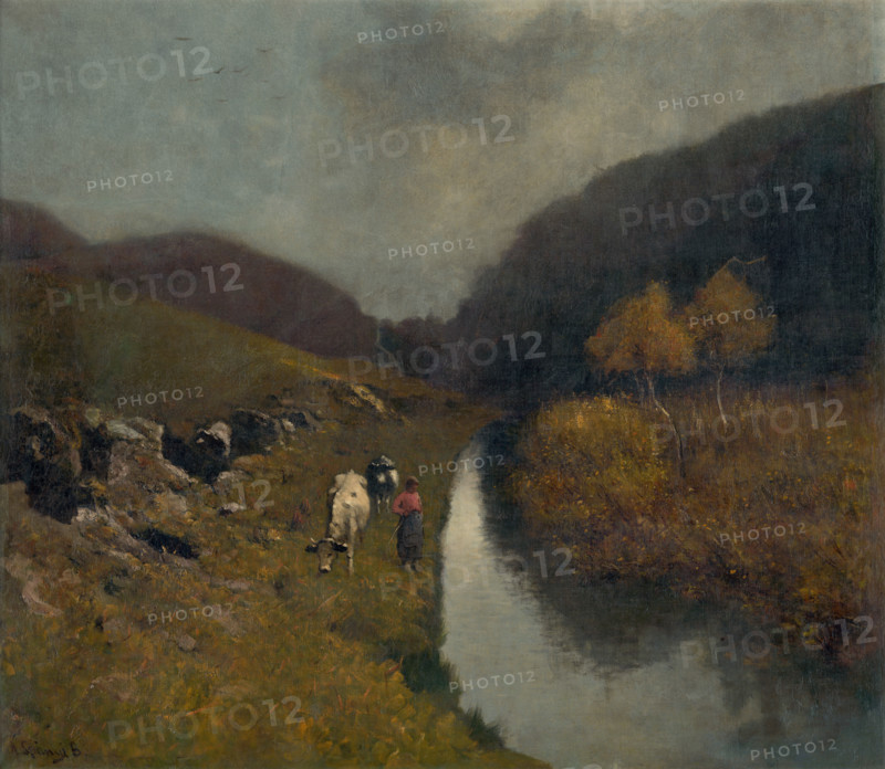 Landscape with Cows, 1880-1900.