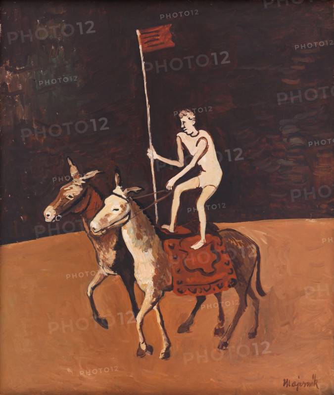 A Circus Performer on Horses, before 1940.