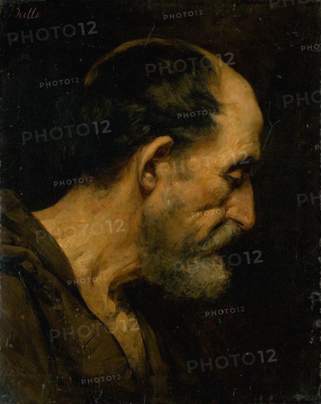 Head study of an old man, 1880-1900.