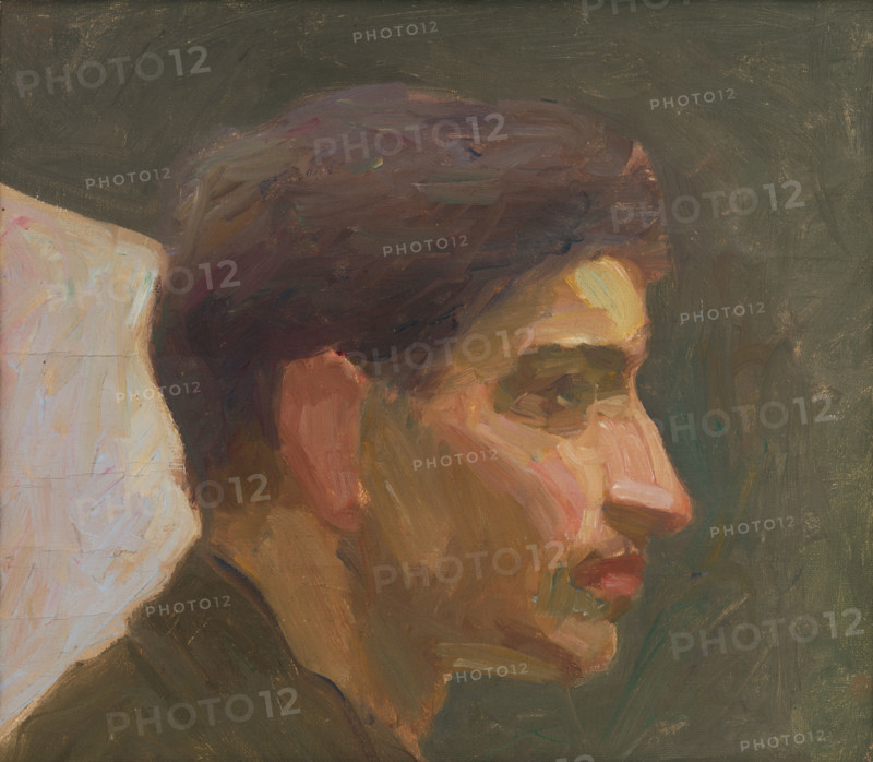 Head study of a young man, c1905.
