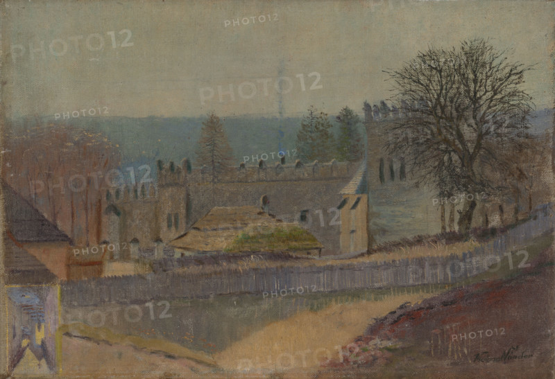 View of Strázky, 1890-1900. The manor house at Strázky is one of the oldest in Slovakia.