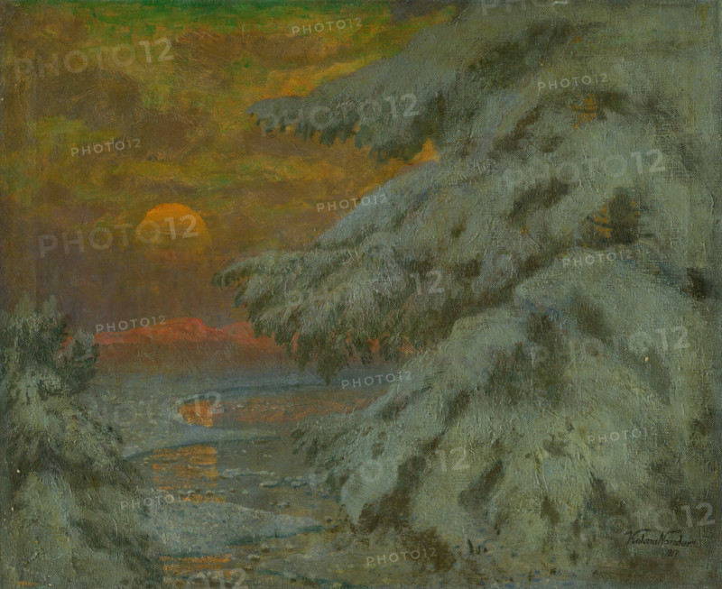 Sunset in winter, 1917.