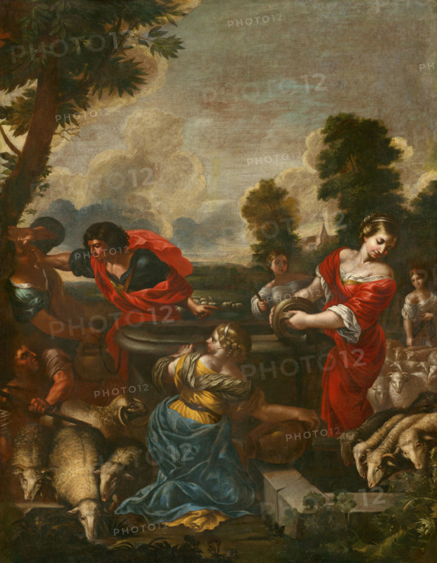 Moses and Jethro's daughters, 1650.