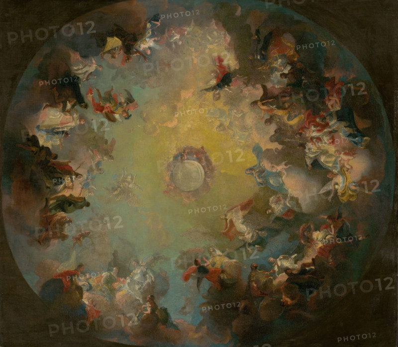 The Assumption of the Virgin Mary. Sketch for the Dome Fresco in the Cathedral in Vác, 1770-1780.