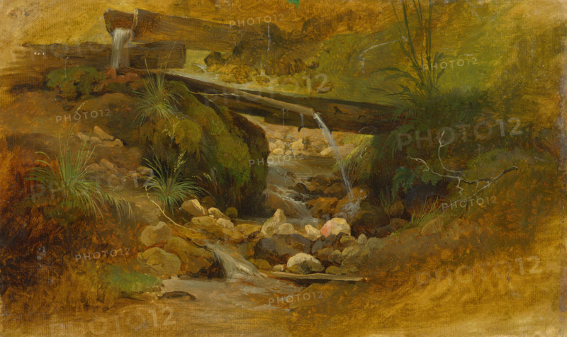 Mountain stream, 1860-1890.
