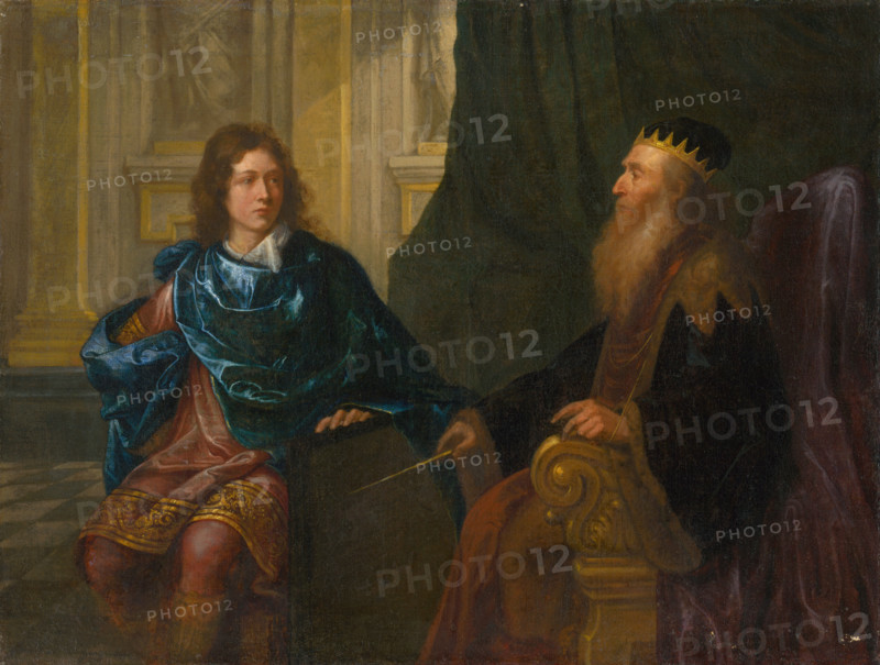 Old Testament Scene (Solomon and King David), around 1700.