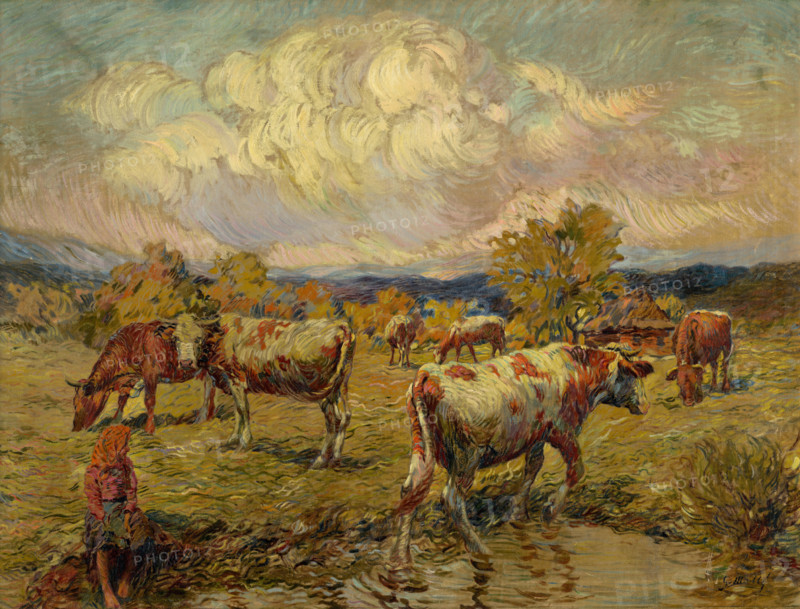 Cows Grazing, around 1923.