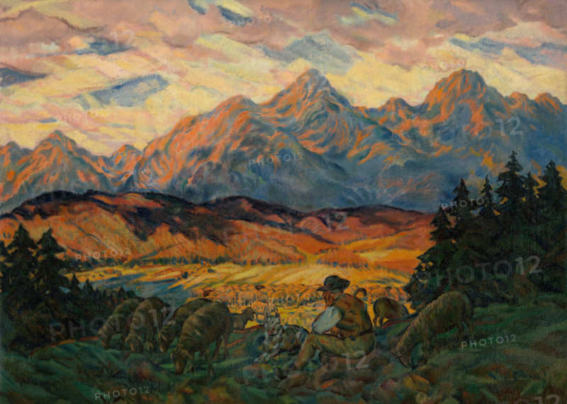 Chief Shepherd with Sheep, 1926-1929.