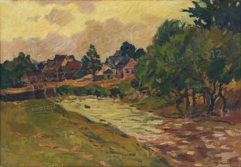 View of Vazec from the Vazec Brook, 1923.