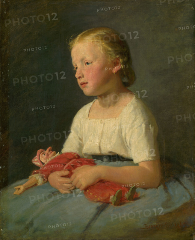 Little girl with a doll, 1863.