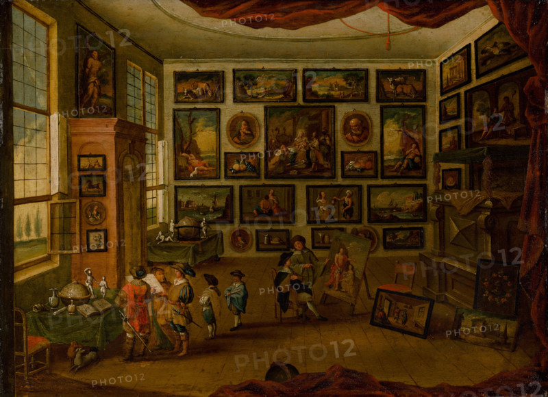 Kunstkammer, 1660-1680. Cabinet of curiosities.