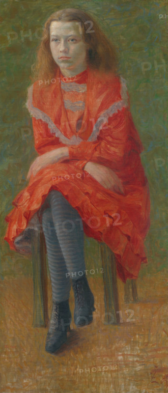 Seated girl, 1910-1915.