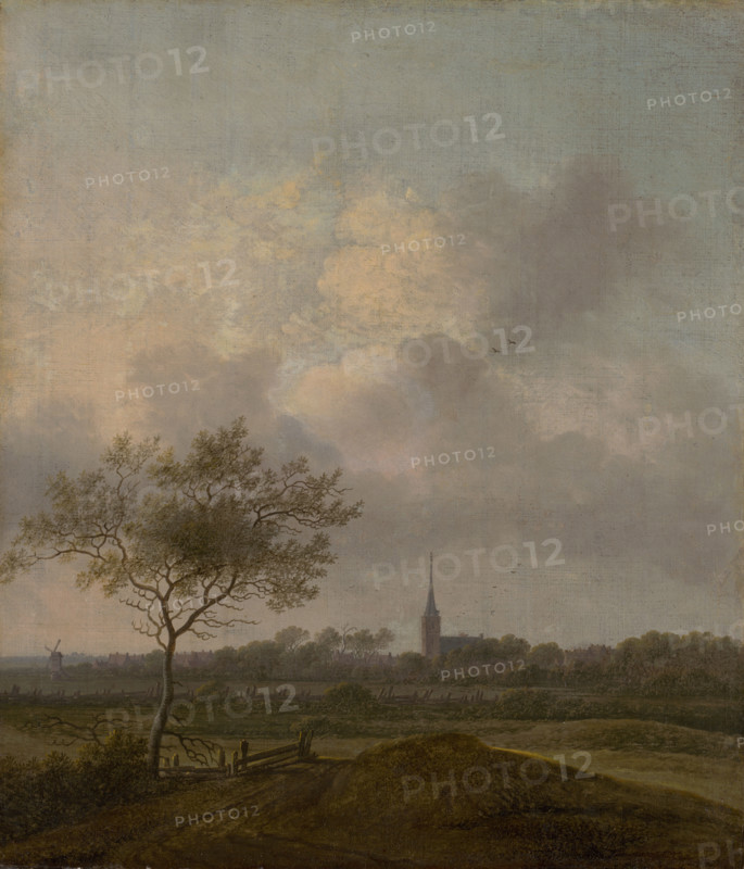 Landscape with church in Rijswijck, 1660.