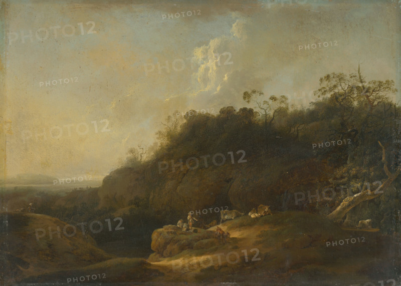 Landscape with shepherds, 1640-1650.