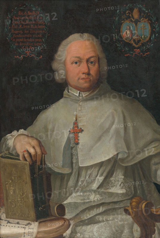 Portrait of Prelate Andrej Sauberer, 1766. On the table are the plans for the baroque complex of St. John the Baptist church and Premonstratensian monastery in Jasov, Slovakia. Czech artist Johann Lucas Kracker, the painter of this portrait, decorated the interior with frescos.