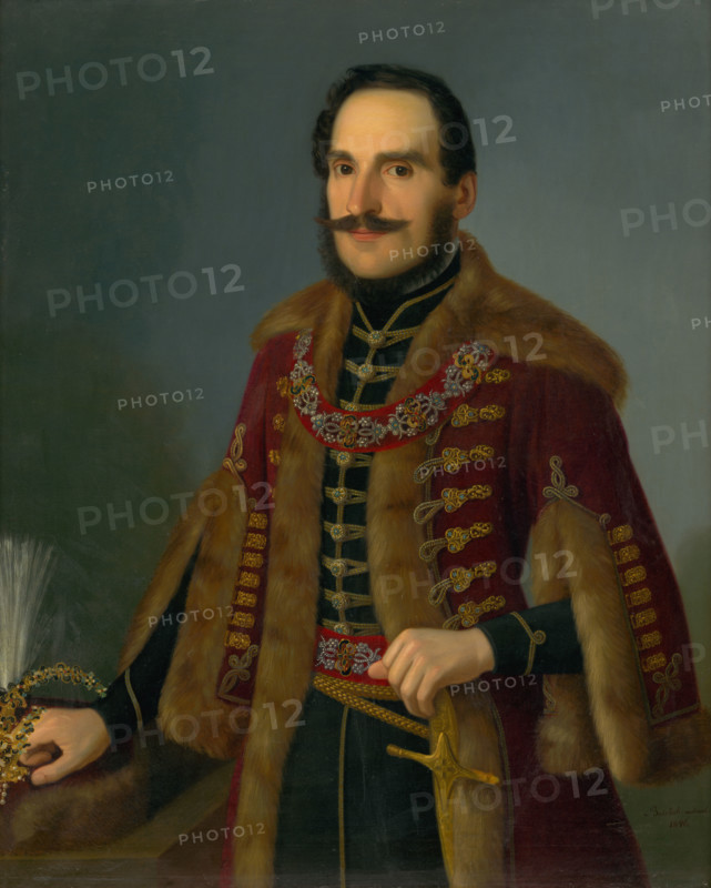 Portrait of Antal Roch, 1846. Anton Rochel (1770-1847) was an Austrian surgeon and naturalist, known for his botanical investigations of Banat and the Carpathians. He served as a surgeon in the Austrian army, and later worked as a physician in Moravia and Hungary. He was a curator at the botanical garden in Pest.